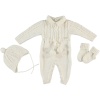 UNISEX TRICOT OVERALLS ECRU