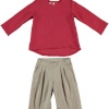 GIRLS BLOUSE&TROUSERS RED