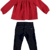 GIRLS BLOUSE&TROUSERS RED