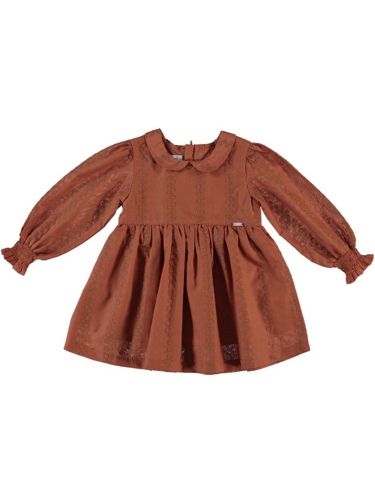 GIRLS DRESS BROWN