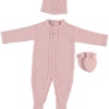 GIRLS TRICOT OVERALLS PINK