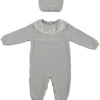 GIRLS TRICOT OVERALLS GREY