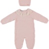 GIRLS TRICOT OVERALLS PINK