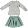 GIRLS BLOUSE&SKIRT GREEN