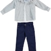 BOYS SHIRT-TSHIRT-TROUSERS TEAM NAVY