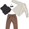 BOYS VEST&SHIRT&TROUSERS CAMEL