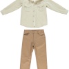 BOYS SHIRT&T-SHIRT&TROUSERS BEIGE