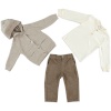 BOYS CARDIGAN&BODY&TROUSERS BEIGE