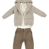 BOYS CARDIGAN&BODY&TROUSERS BEIGE