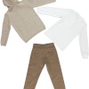 BOYS CARDIGAN&BODY&TROUSERS BEJ