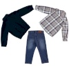 BOYS CARDIGAN &SHIRT&TROUSERS NAVY