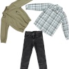 BOYS CARDIGAN &SHIRT&TROUSERS BEIGE