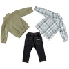 BOYS CARDIGAN &SHIRT&TROUSERS BEIGE