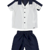 BOYS SHIRT-SHORT NAVY