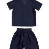 BOYS SHIRT-SHORT NAVY