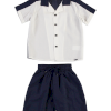 BOYS SHIRT-SHORT NAVY