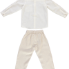 BOYS SHIRT-TROUSERS BEIGE