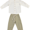 BOYS SHIRT-TROUSERS KHAKI