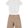 BOYS T-SHIRT-SHORT WHITE