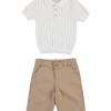 BOYS T-SHIRT-SHORT WHITE