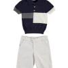 BOYS T-SHIRT-SHORT NAVY