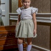 GIRLS BLOUSE-SKIRT GREEN