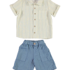 BOYS SHIRT-SHORT BLUE