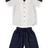 BOYS SHIRT-SHORT NAVY