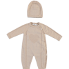 GIRLS TRICOT OVERALLS BEIGE