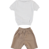 BOYS T-SHIRT-SHORT WHITE