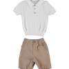 BOYS T-SHIRT-SHORT WHITE