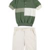 BOYS T-SHIRT-SHORT GREEN