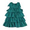 GIRLS DRESS DARK GREEN